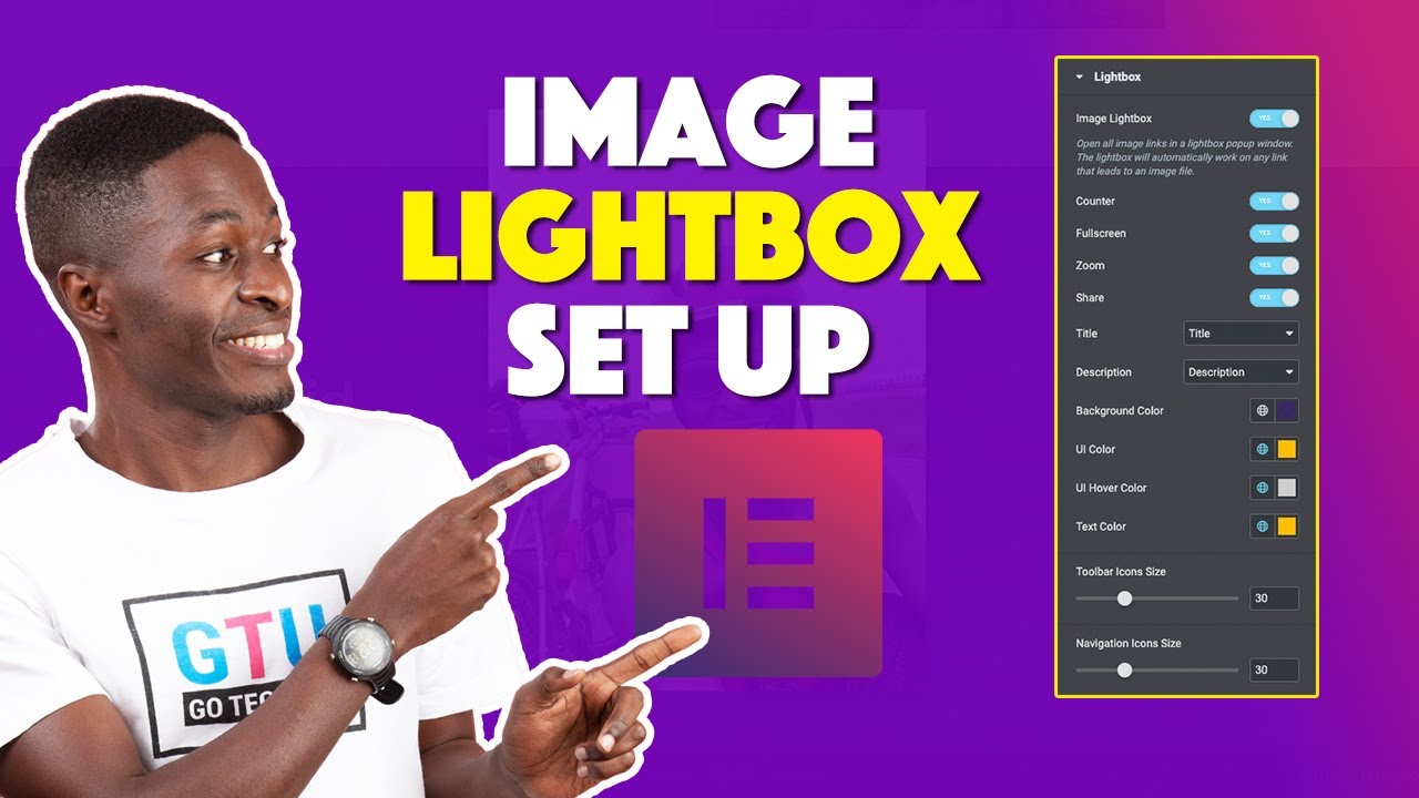 Customise the Image Lightbox in Elementor 3.0 (Elementor Lightbox Settings)
