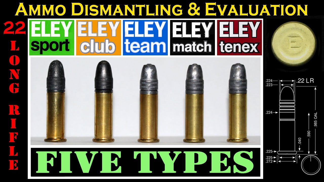 .22LR Deconstruction (ELEY  - 5 TYPES "Sport-Club-Team-Match-Tenex" ) Ammo Dismantling & Evaluation.