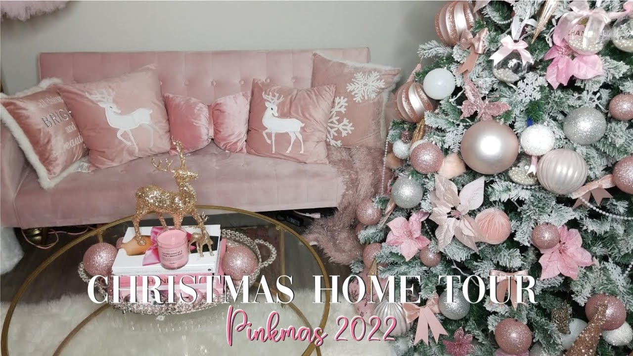 Розовый рождественский тур по домам 2022 года 🎄🎀 | Очень девчачьи и гламурные идеи для роскошного...