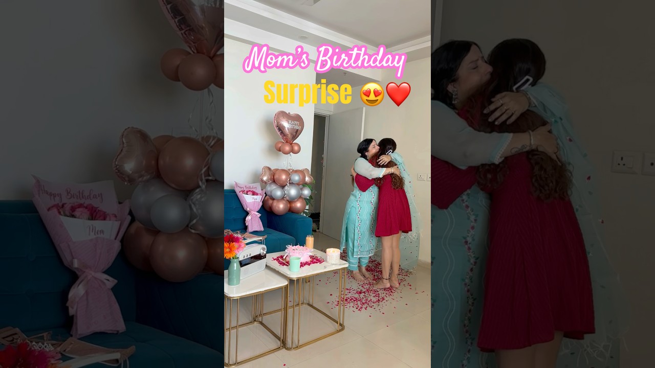 Mini Vlog : Mom&rsquo;s Birthday Surprise ❤️✨ she got emotional 🥹 #youtubeshorts #shorts #birthday