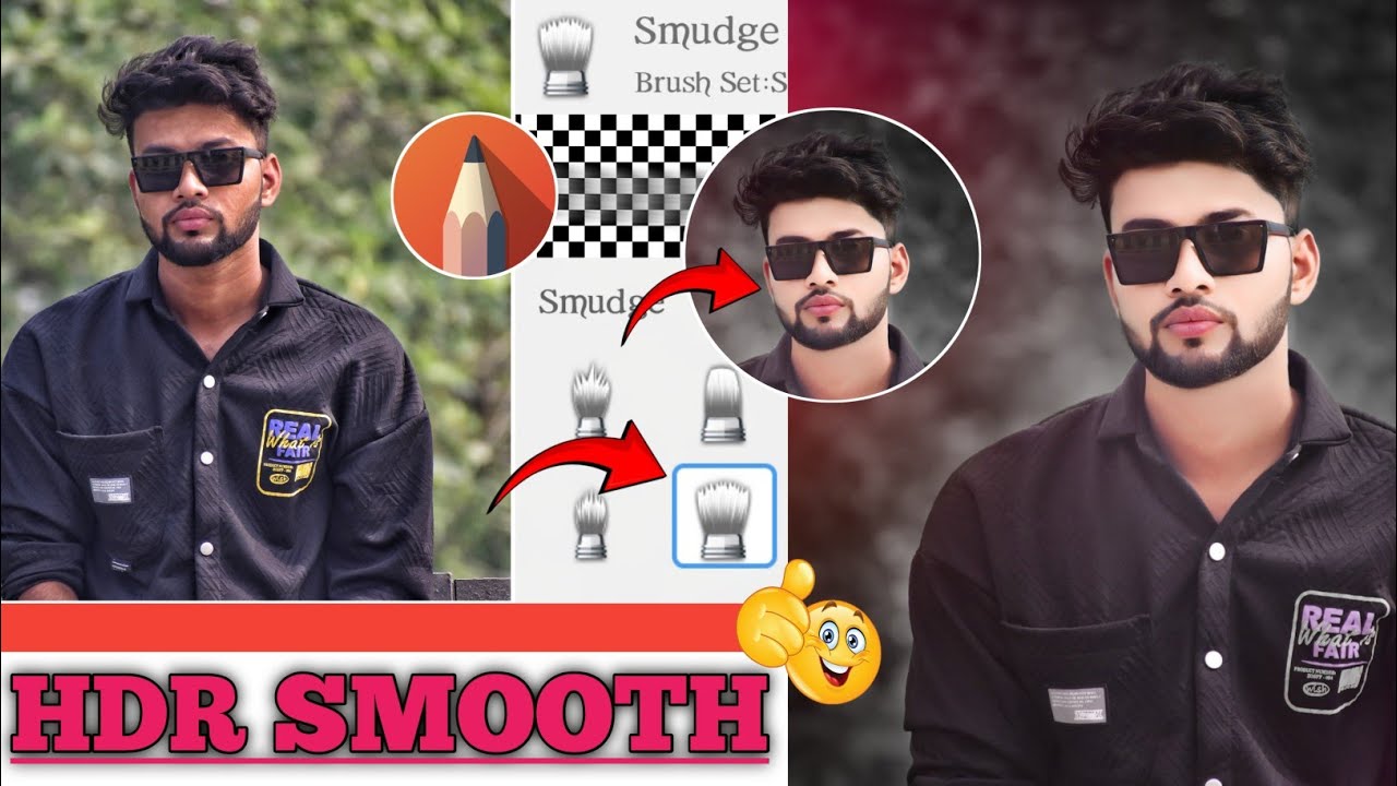 HDR Face Smooth skin whitening photo Editing || Autodesk Sketchbook skin Face painting Editing