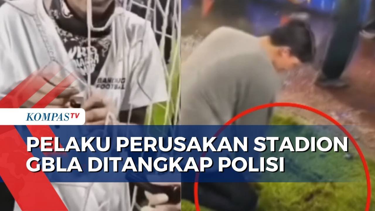 Rumput dan Gawang Stadion GBLA Dirusak, Polisi Tangkap Pelaku