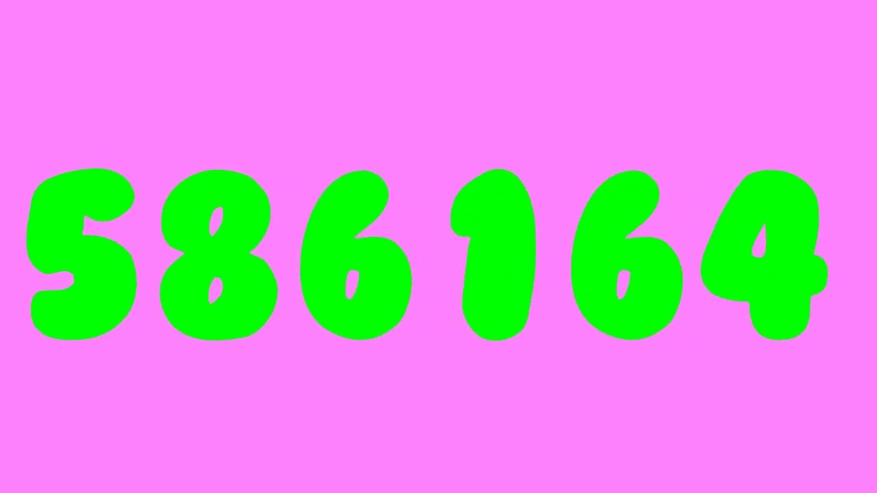 Colorful Numbers 1 to 1000000 (Inspired by @500subsNumbersForYou)