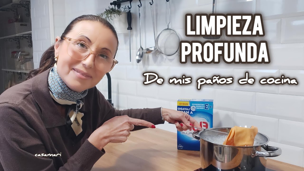 LIMPIEZA PROFUNDA de mis PAÑOS de COCINA 🧺 #limpieza 