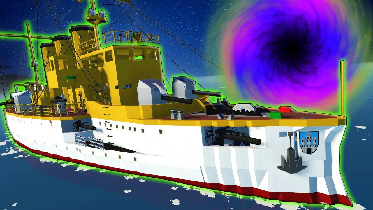 We Found a GHOST SHIP After Going Through a Portal in Stormworks Sinking Ship?!
