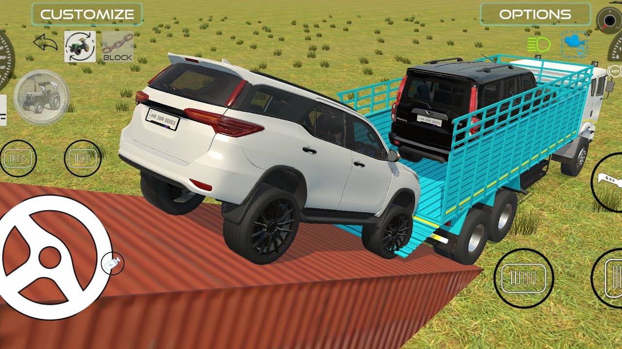 Drive JCB And Unloading Stone Truck In Game 🔥#scorpio #fortuner #dumper #truck #car #4x4 