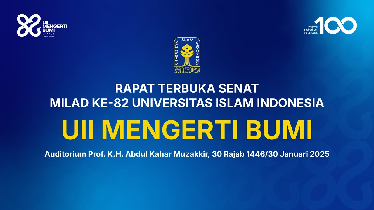 Rapat Terbuka Senat Milad ke-82 Universitas Islam Indonesia