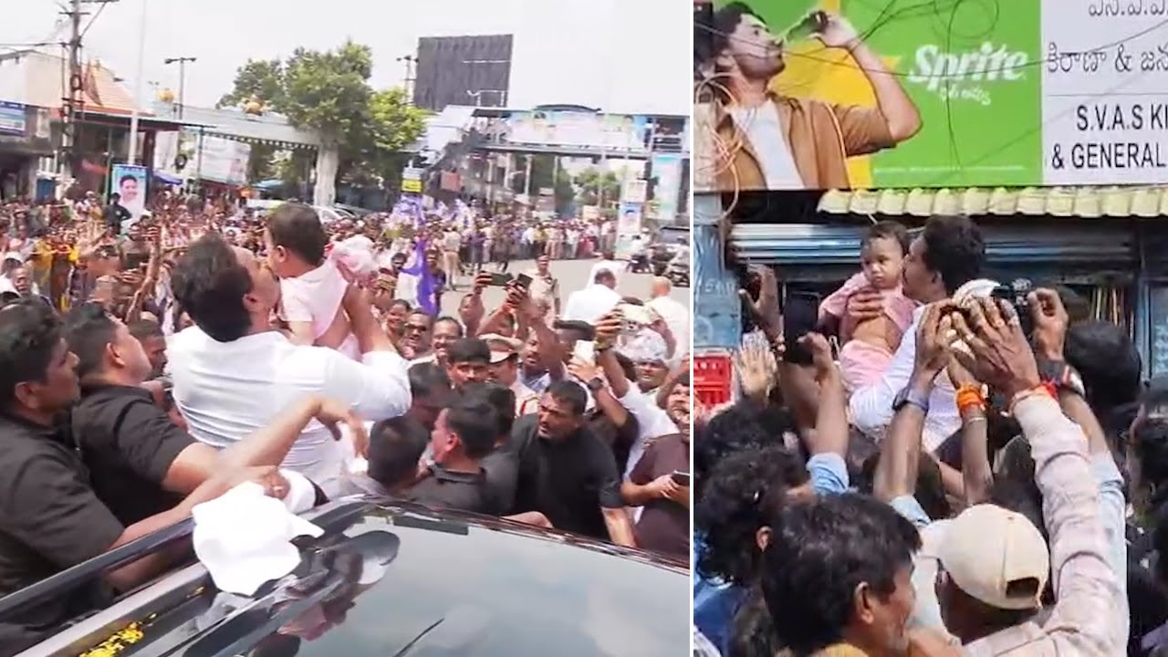 YS Jagan Mass Craze At Narsipatnam Tour | YS Jagan Road Show @SakshiTVLIVE