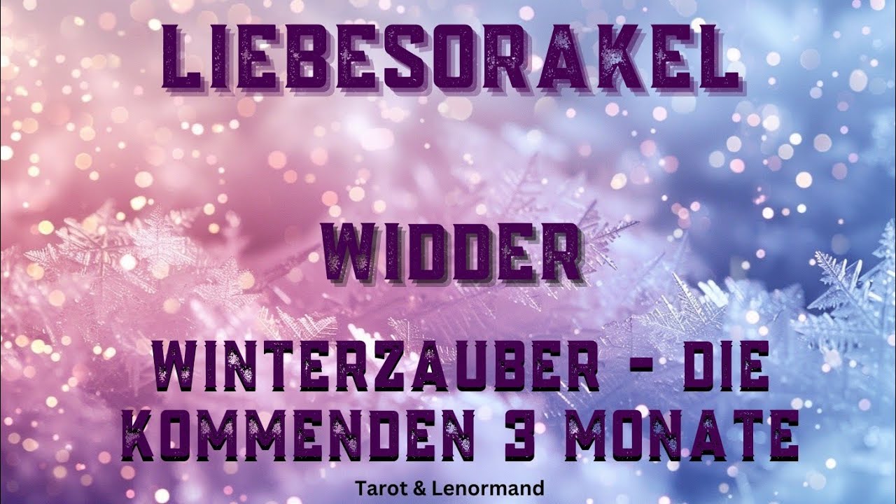 #Widder ♈️ Liebesorakel ❄️ Dieser Mensch stellt keine Erwartungen an dich, das fühlt sich komisch an