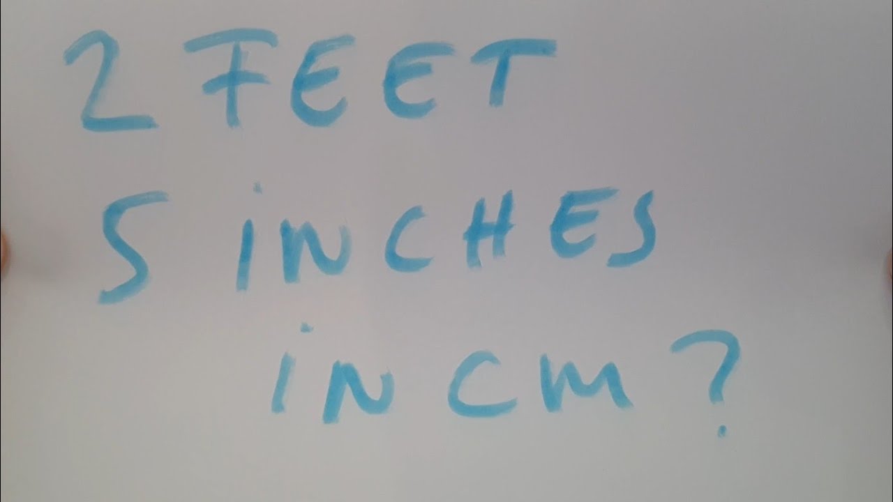 2 feet and 5 inches in cm?