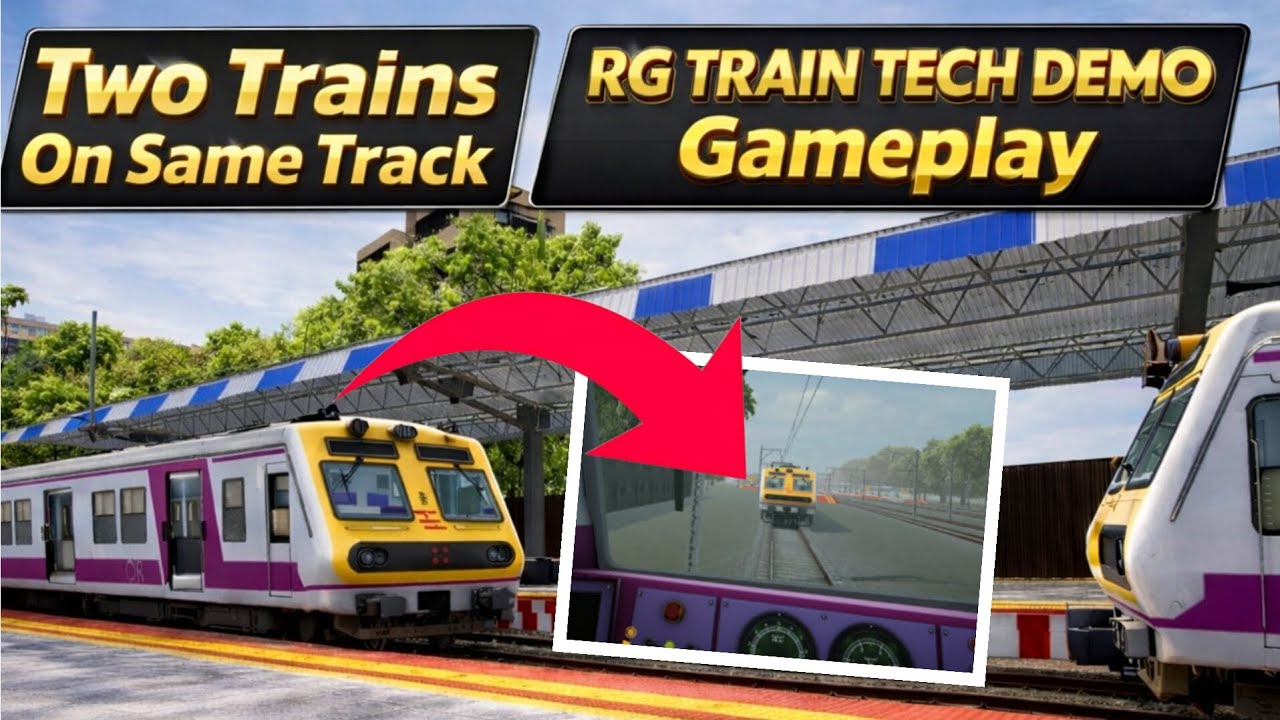 Two Trains On Same Track Face To Face 😱 | RG Train Tech Demo Gameplay  