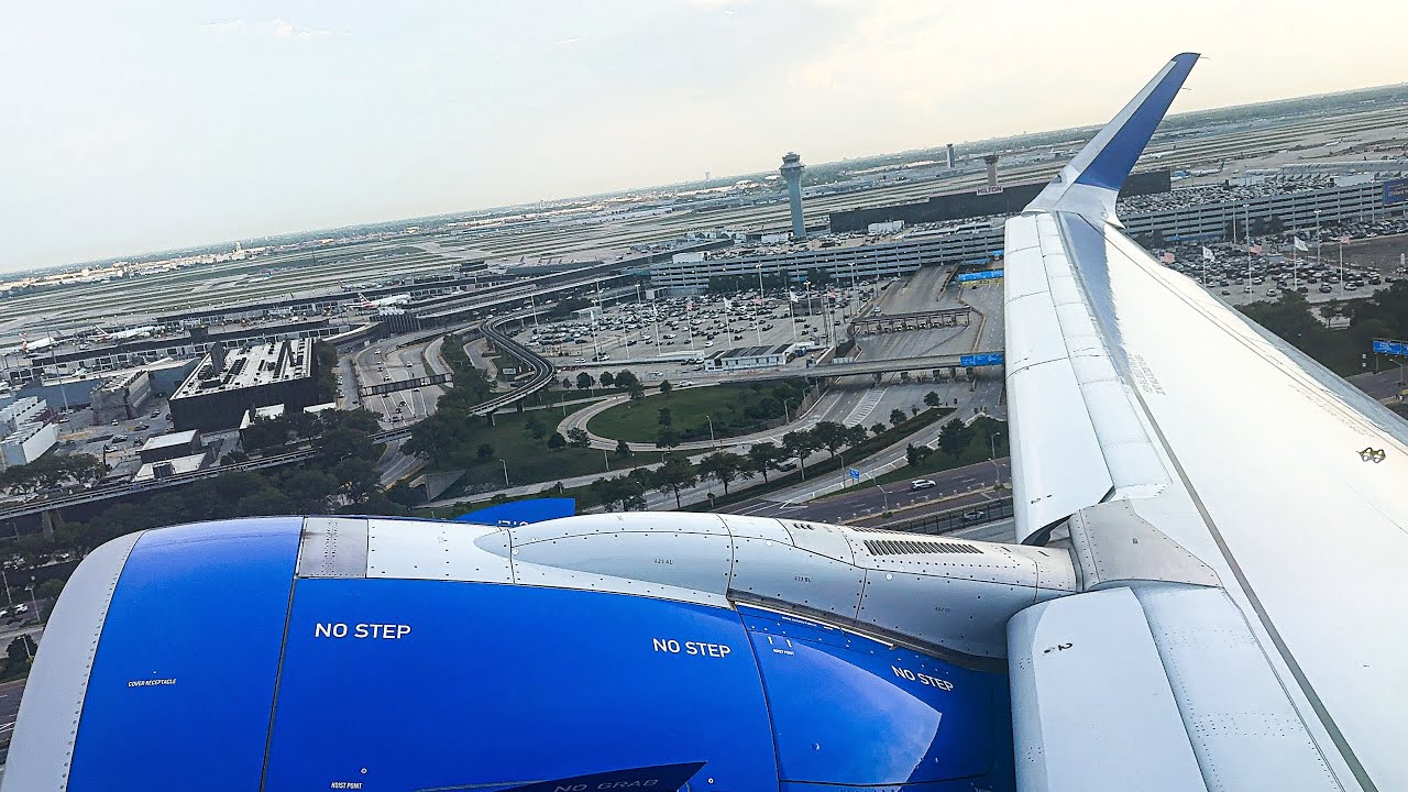 4K | United Airlines Airbus A321 NEO Congested Delayed Takeoff from Chicago O'Hare