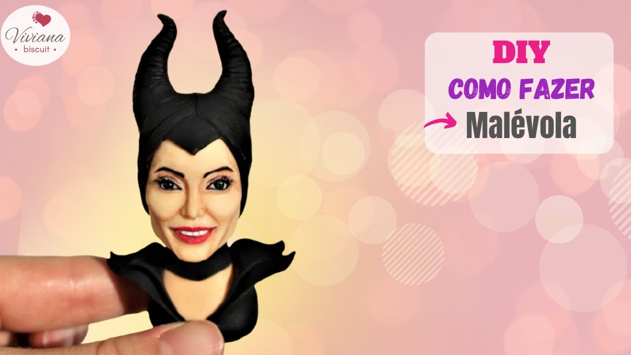 Diy Rostinho Malévola /DIY Maleficent / Tutorial Rostinho Realista, Passo a passo sem molde