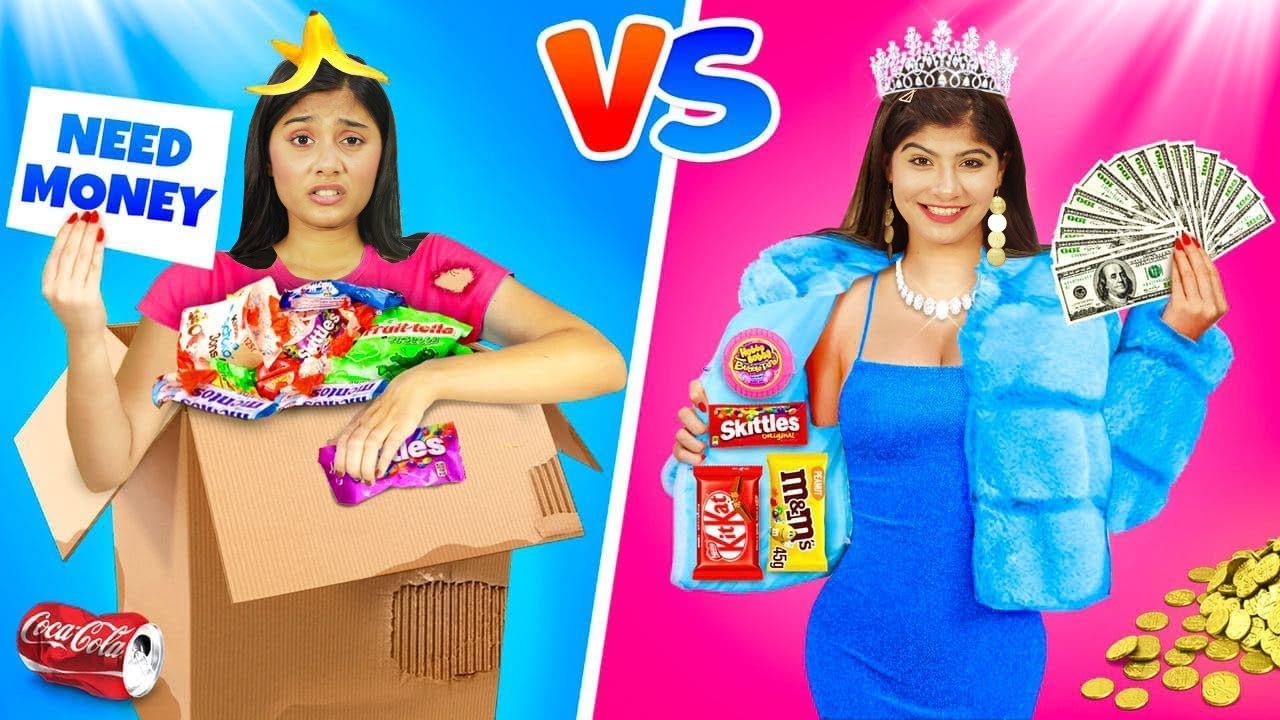 RICH GIRL VS POOR GIRL Funny Life Hacks | Brilliant RICH VS POOR Life Saving Hacks