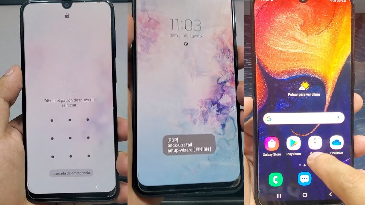 Nuevo Hard reset o como quitar pin patron huella Samsung A50 cuando no entra al recovery nueva segur