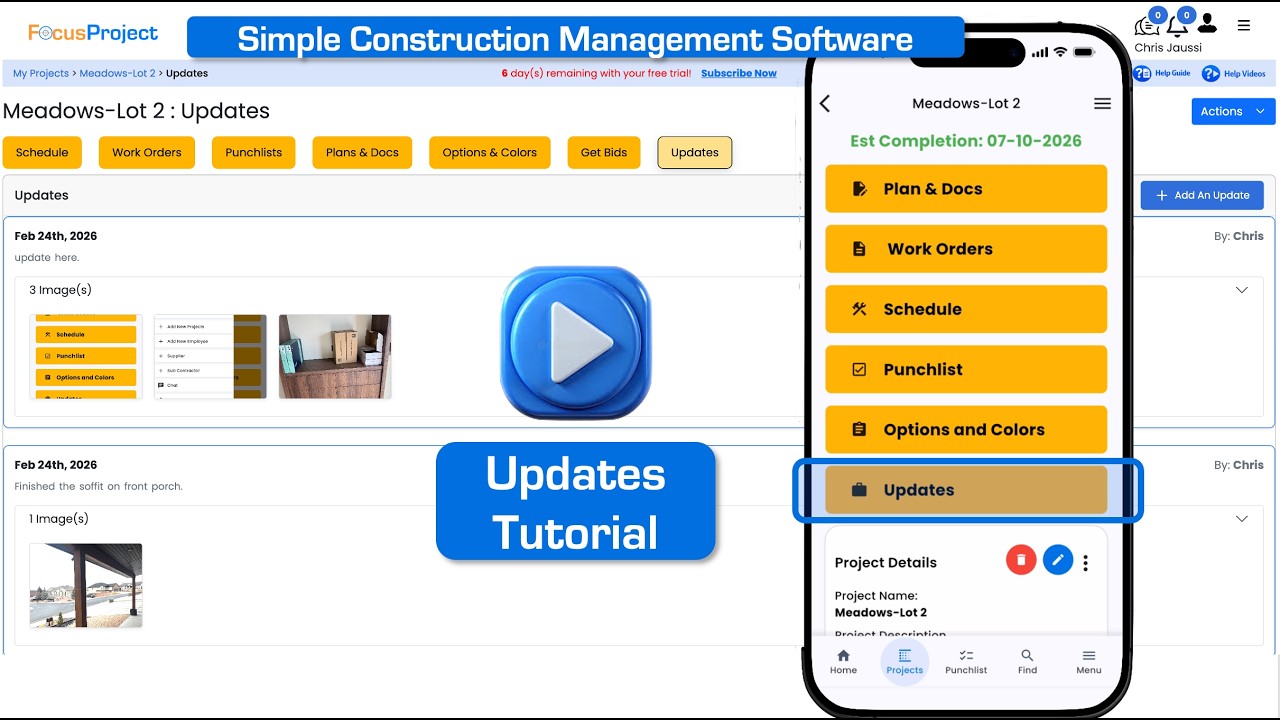 Focus Project Updates Tutorial