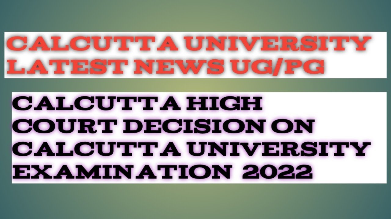 calcutta university even semester examination news 2022 || @wt0495