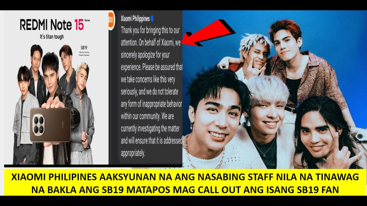 MATAPOS TAWAGING BAKLA ANG SB19 NG ISANG STAFF NG XIAOMI PHILIPPINES NASABING COMPANY NAGSALITA NA!