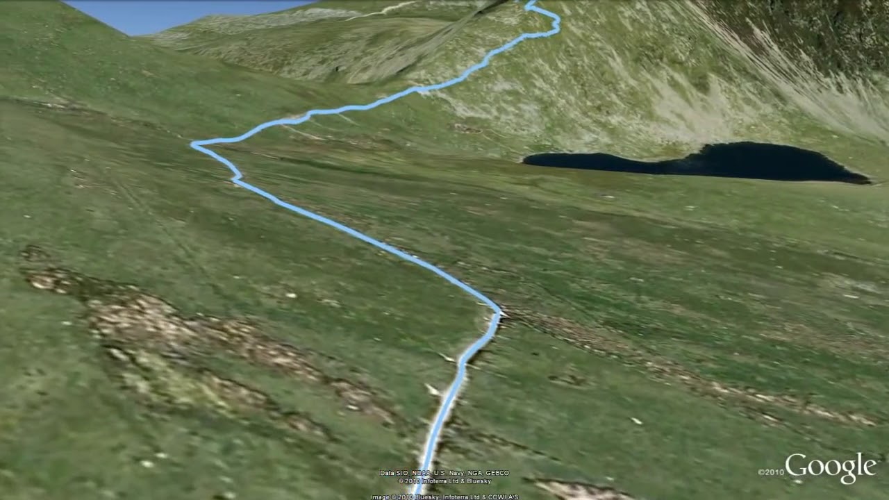 Snowdon Ranger Path - Ascending Snowdon (aerial fly through)