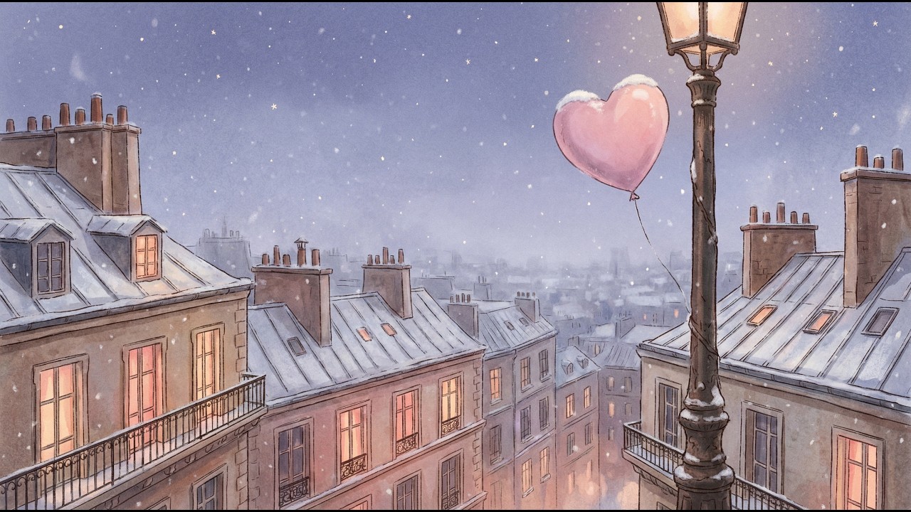 Romantic 1940s Paris Night | Cozy Vintage Winter Music