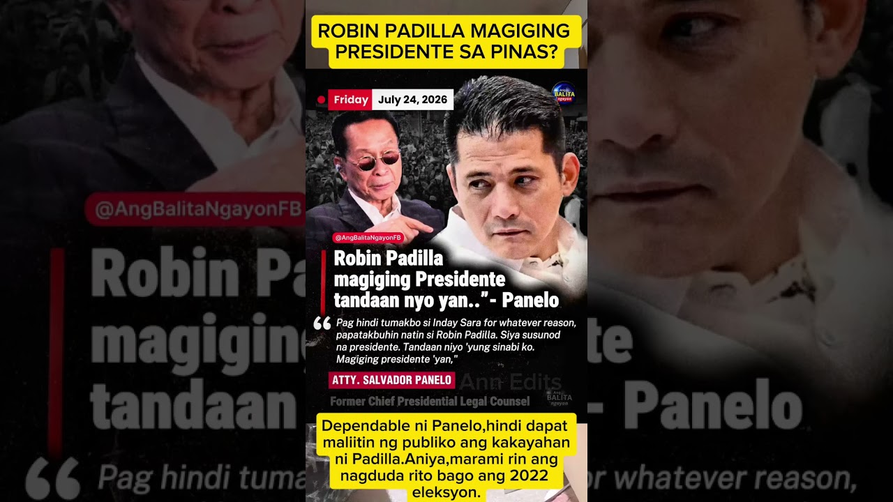 SEN.ROBIN PADILLA MAGING PRESEDENSTE NG PINAS SOON daw #shorts