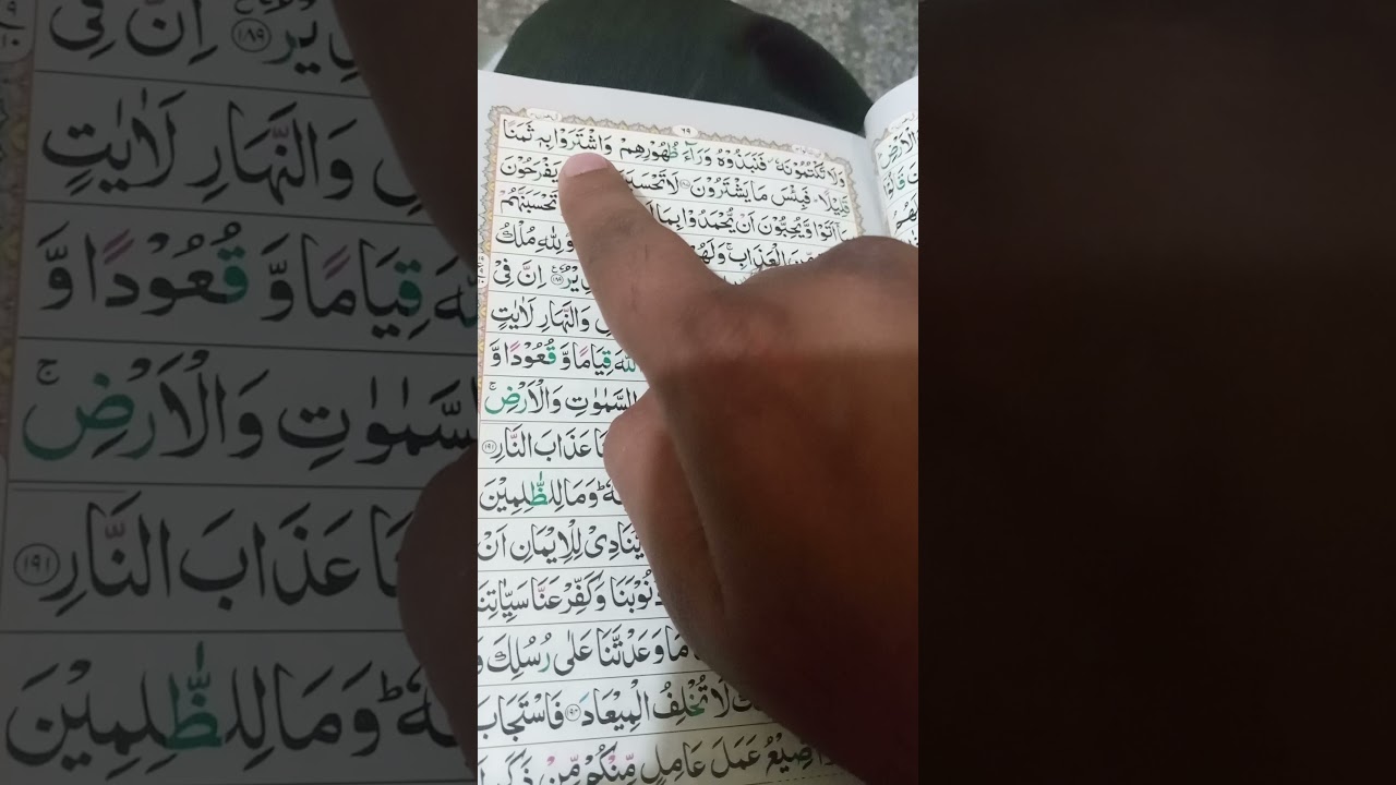 shayan reciting holy Quran surah aal e imran ayaat 187-189