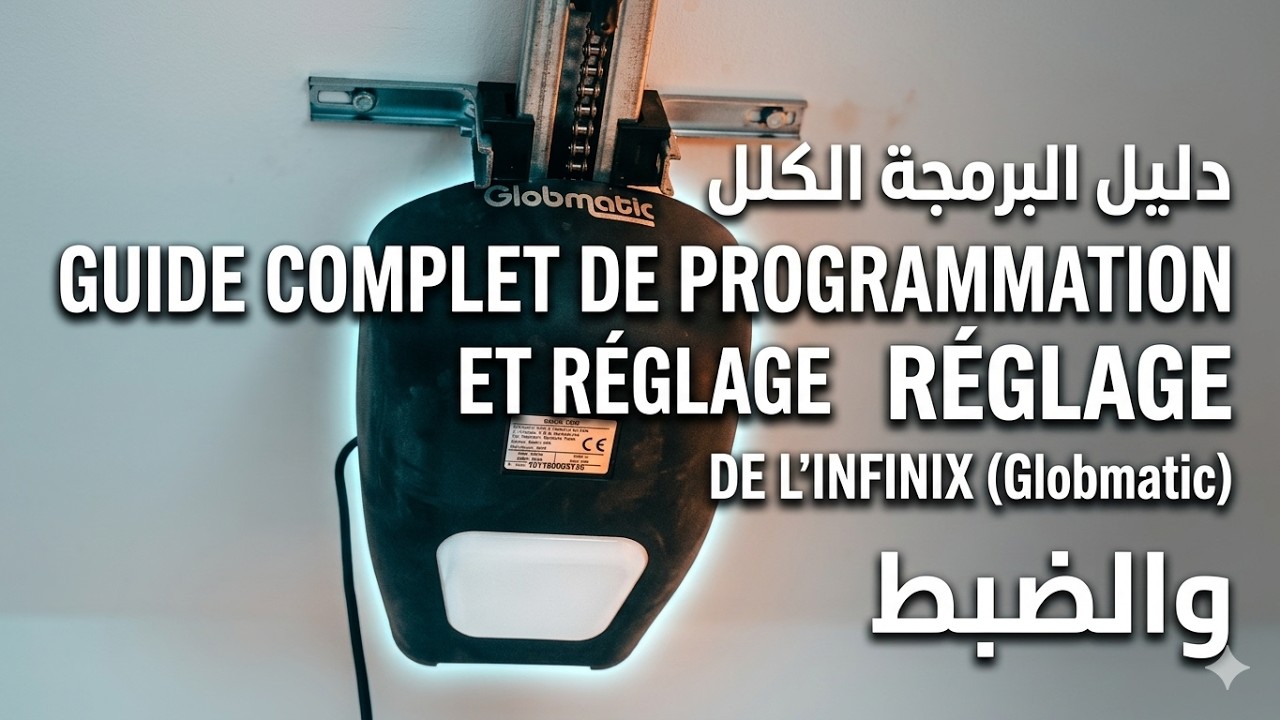 Automatisme plafond INFINIX globmatic programation réglage