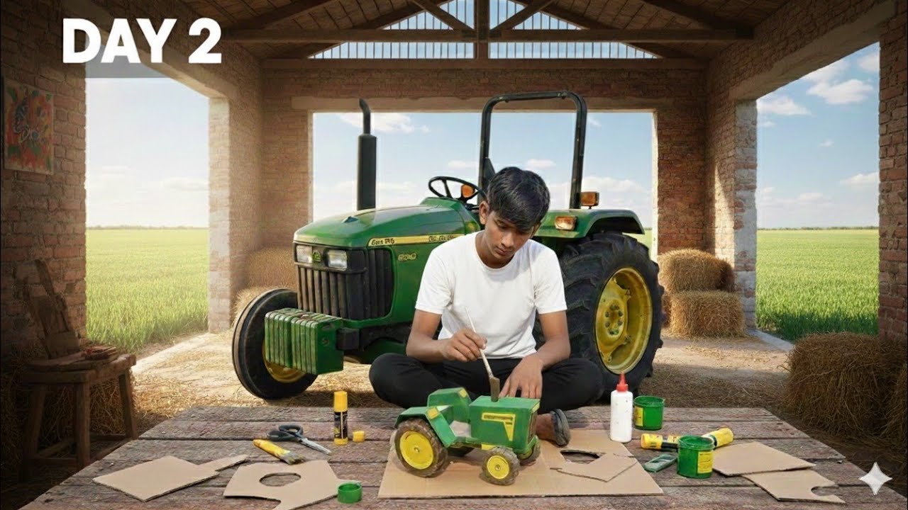 To Aaj hamara John Deere Tractor banane ka day 2 🚜🙀#viral #vlog #johndeere #sorts 