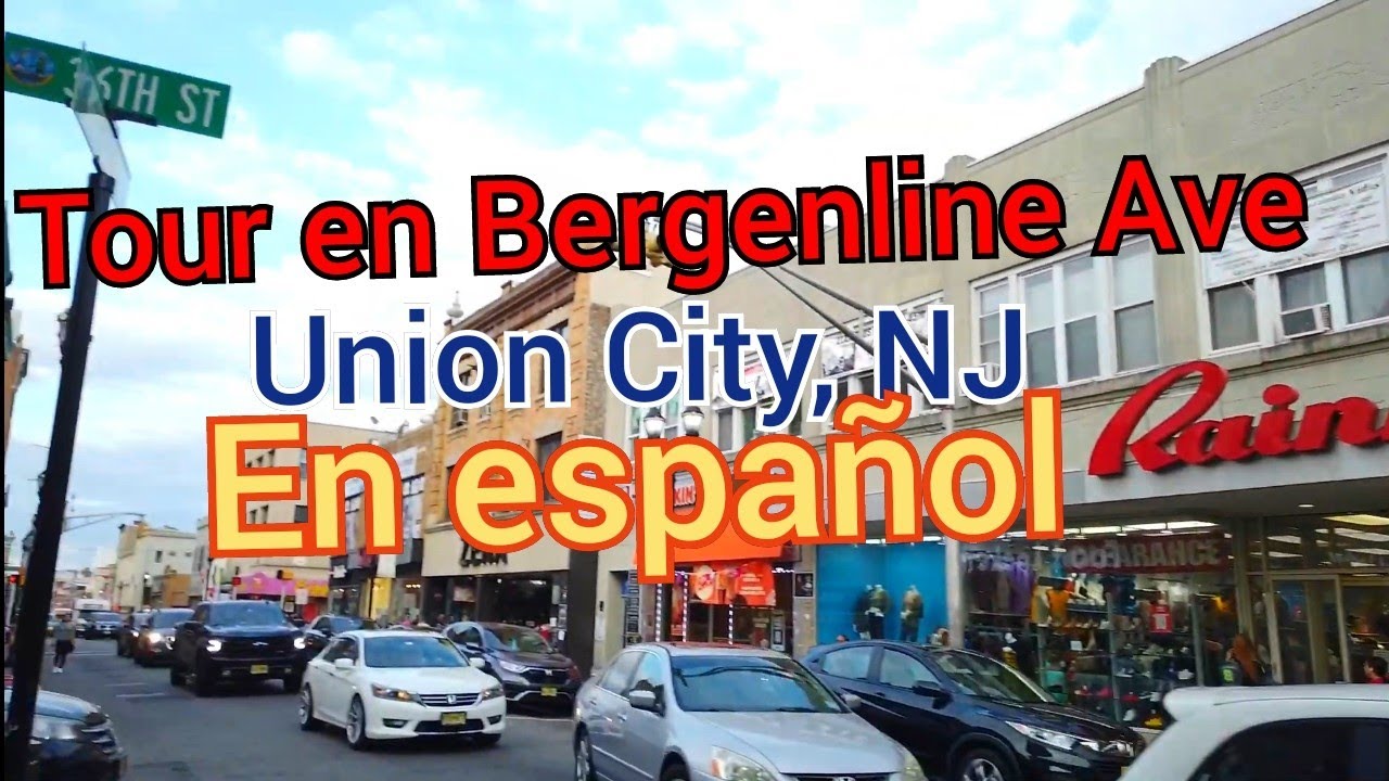 Recorrido a pie en la avenida Bergenline en Union City, New Jersey, Estados Unidos