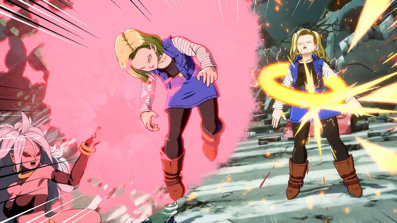 【DBFZヒロピン】色んな特殊技を食らう18号【拘束・金縛り・しがみつき・お菓子化】4K画質