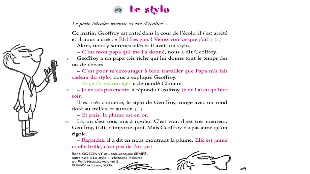 Alouette CE1 : unité 2  le stylo