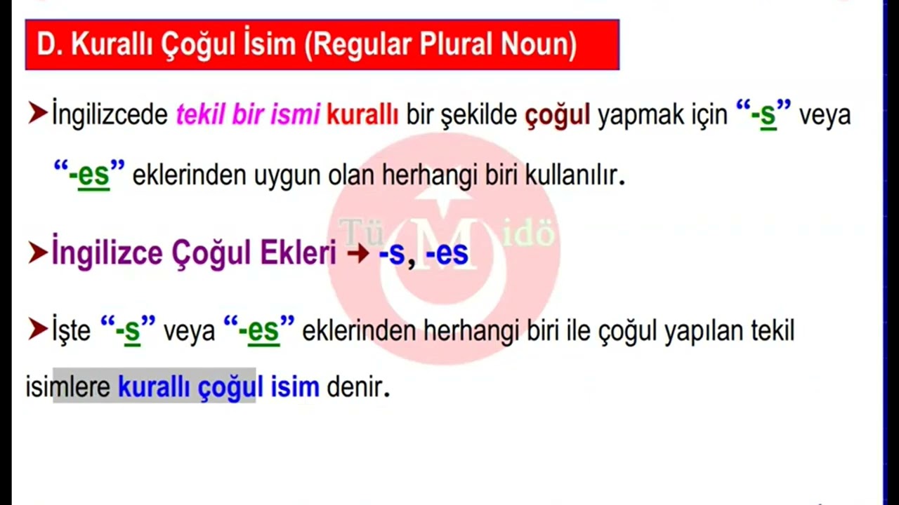 Video 29 → Dersː İsim ve İsim Türleri