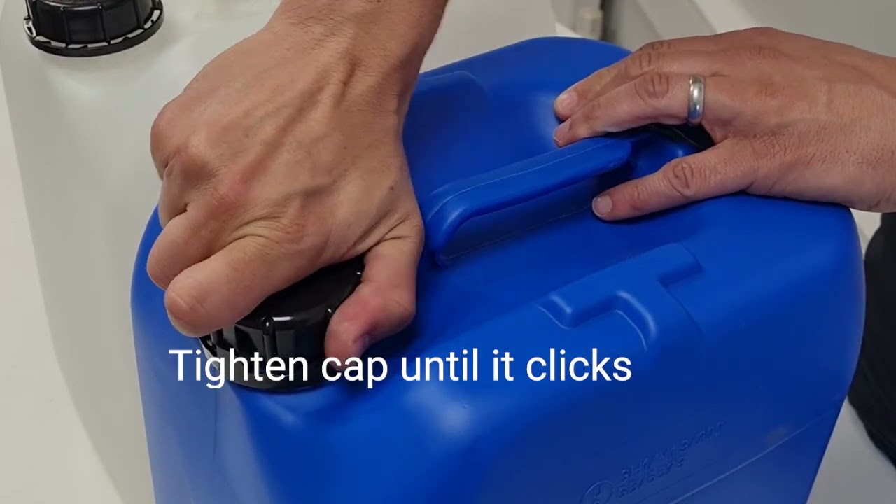 Tamper Evident Jerry Can for camping, caravanning, boating, water storage