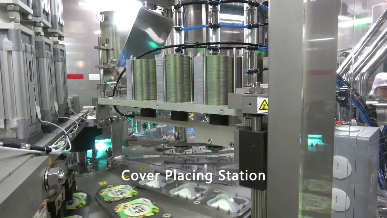 3Row rotary Cup filling machine (Yogurt with Cereal)