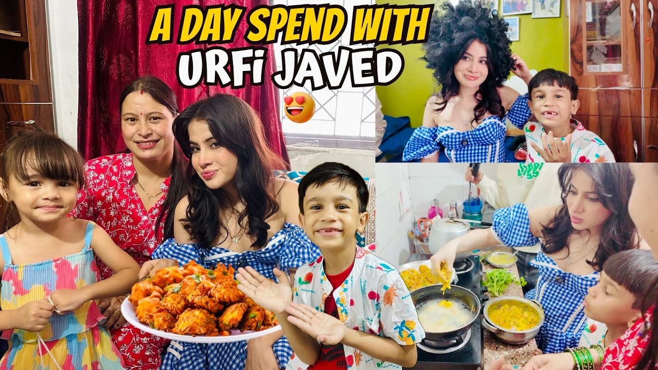 Urfi Javed Hamare Ghar Aayi and Banaye Aalu Pyaz Pakode 😍 with @TheUorfi