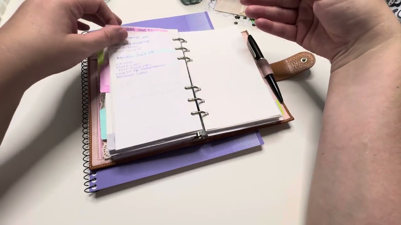 Personal Rings Planner Flip for this week July 28-August 3,2025 #plannercommunity