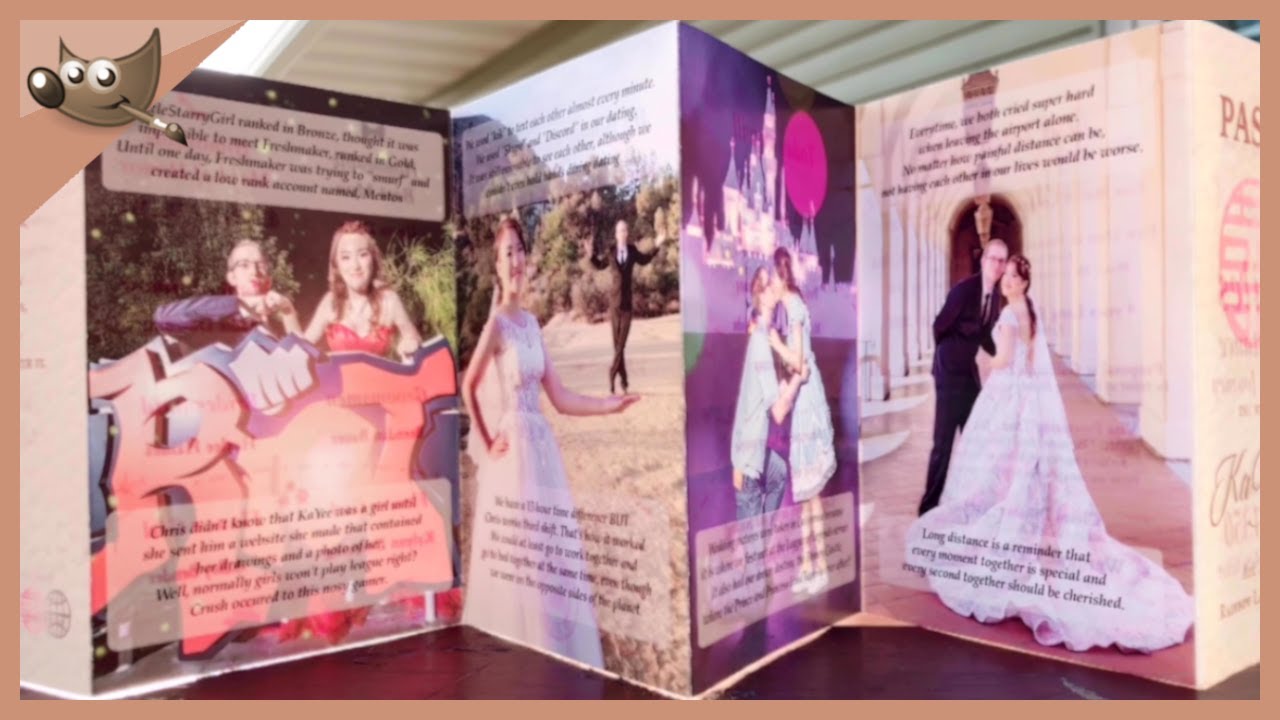 Wedding Program Design Time Lapse | Graphic Design with GIMP