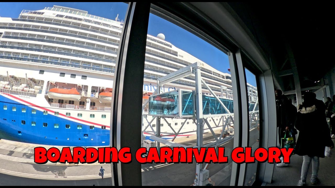 CARNIVAL GLORY BOARDING THE SHIP FEB 2-6 2026