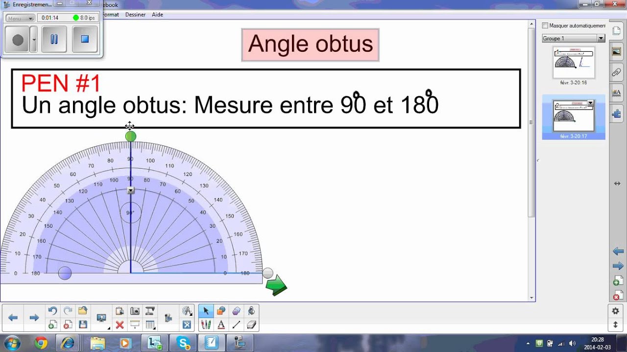 Vid&eacute;o angle aigu-obtus