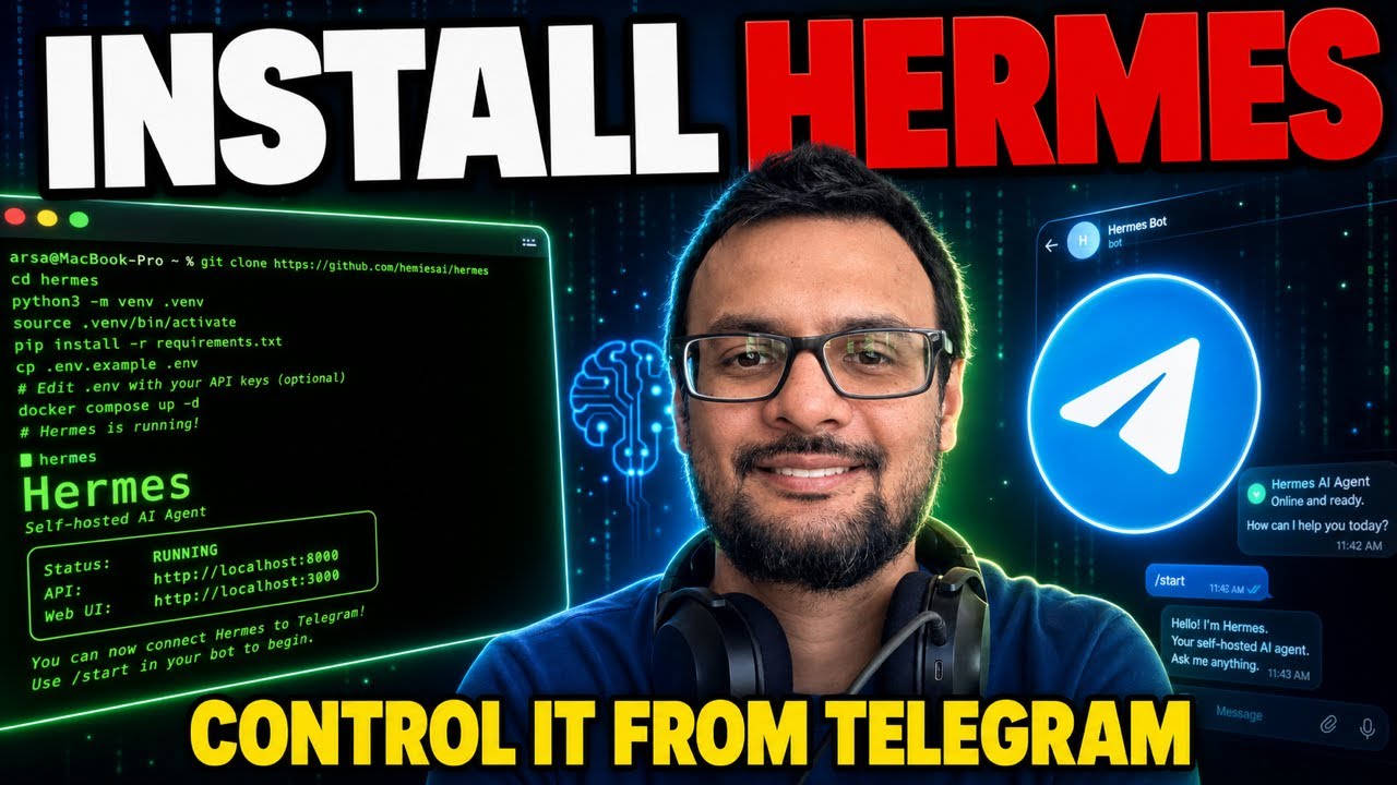 Self-Host Your Own AI Agent on Mac & Control It From Telegram (Hermes Setup)