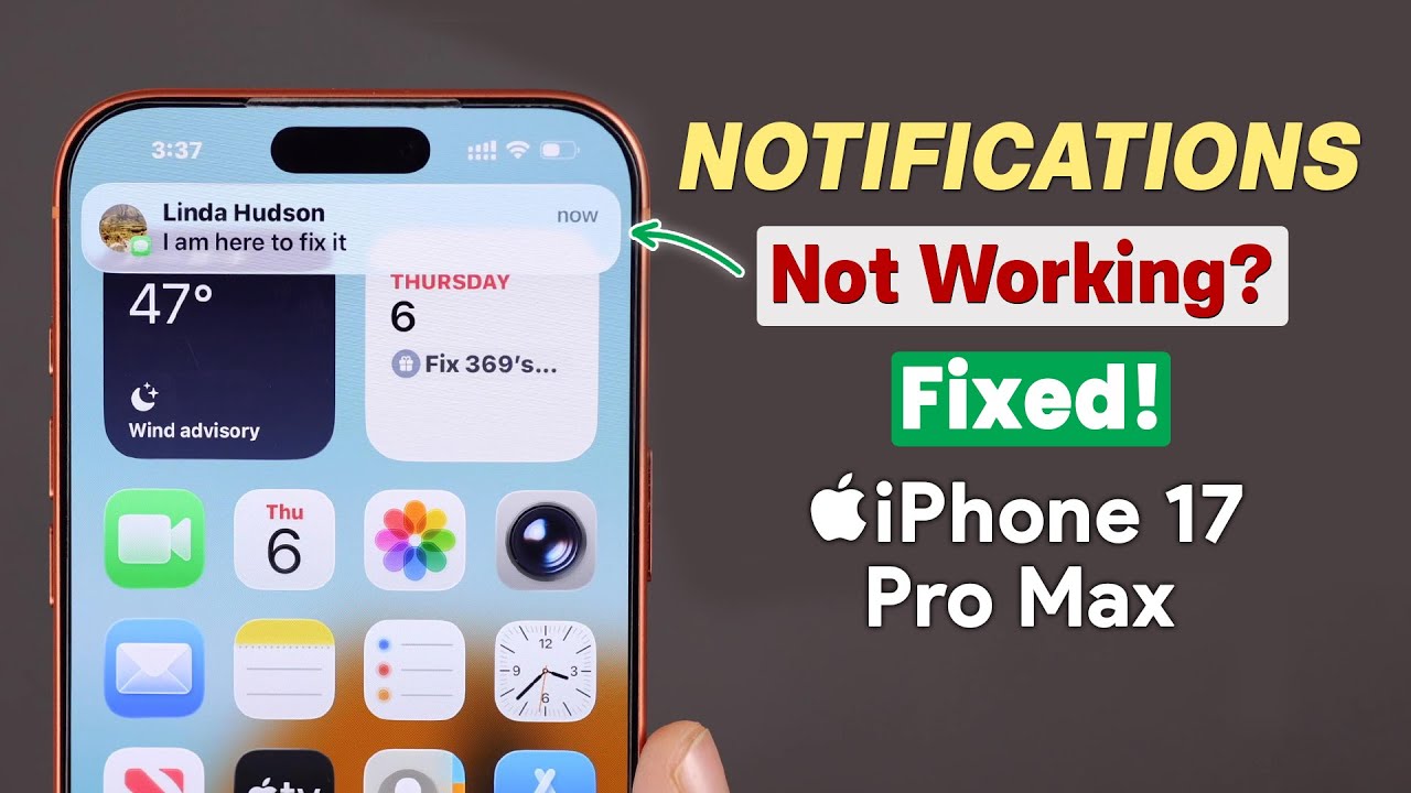 Исправление — уведомления не работают на iPhone 17 Pro Max | Pro