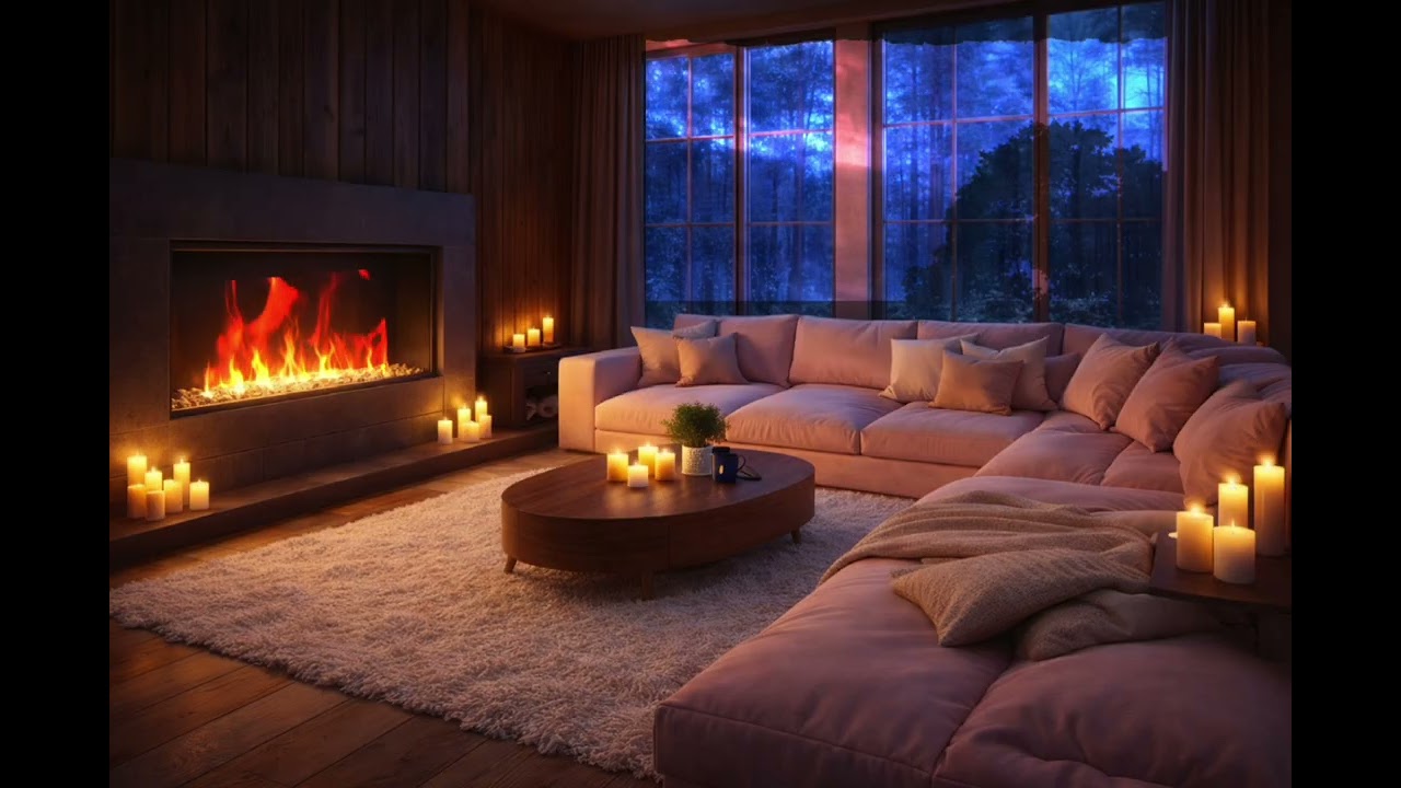 This Cozy Winter Moment Healed Something in Me 🕯️#video #long #ytviral #fireplace #frame #art 