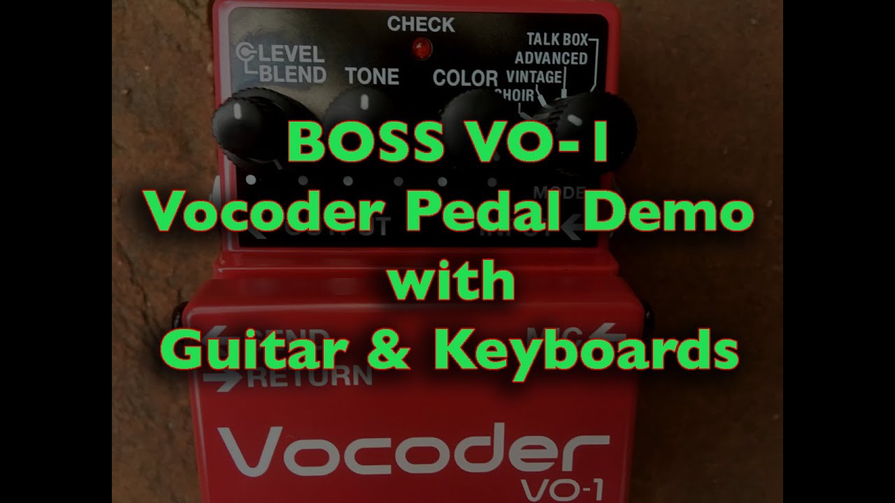 Boss VO-1 Vocoder Pedal Demo, with Keyboards & Guitar