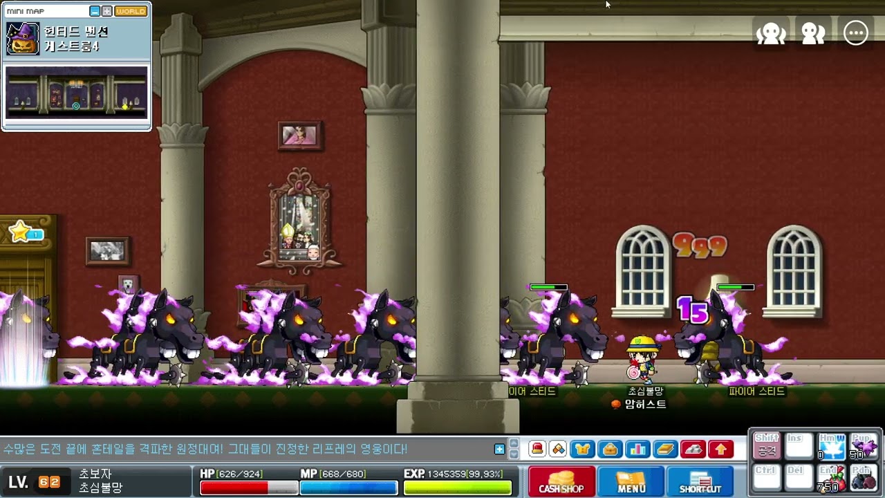 메이플랜드 초보자 아일랜더 63 레벨업