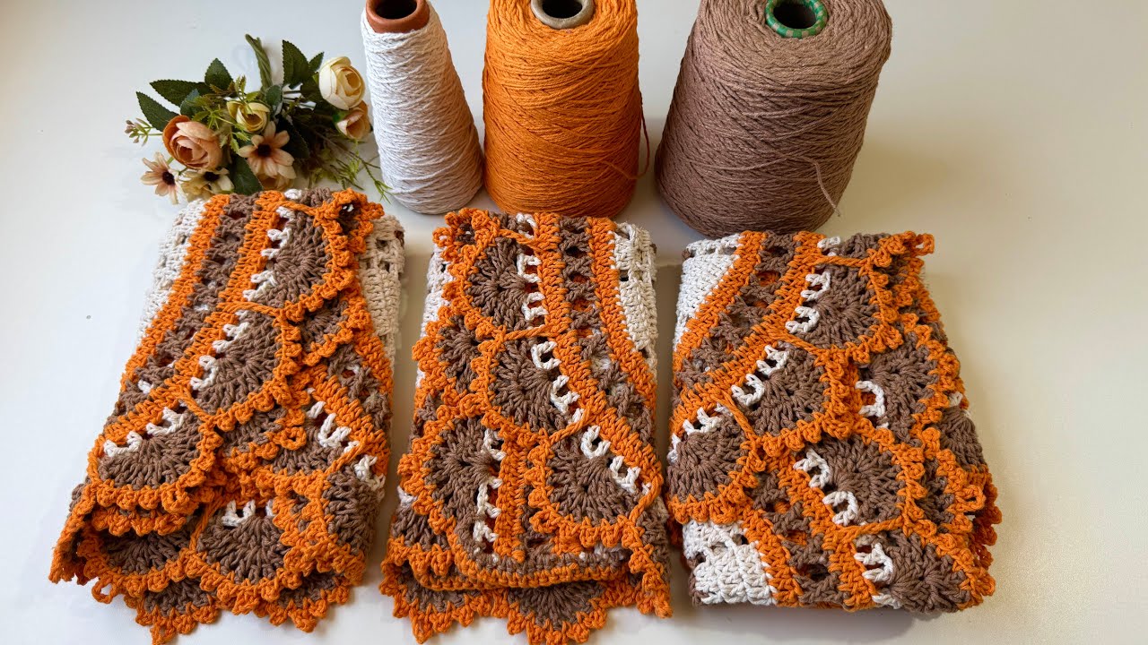Surpreenda-se com o Jogo de Banheiro Modelo CELESTE! 💙 Crochê Fácil e Encantador