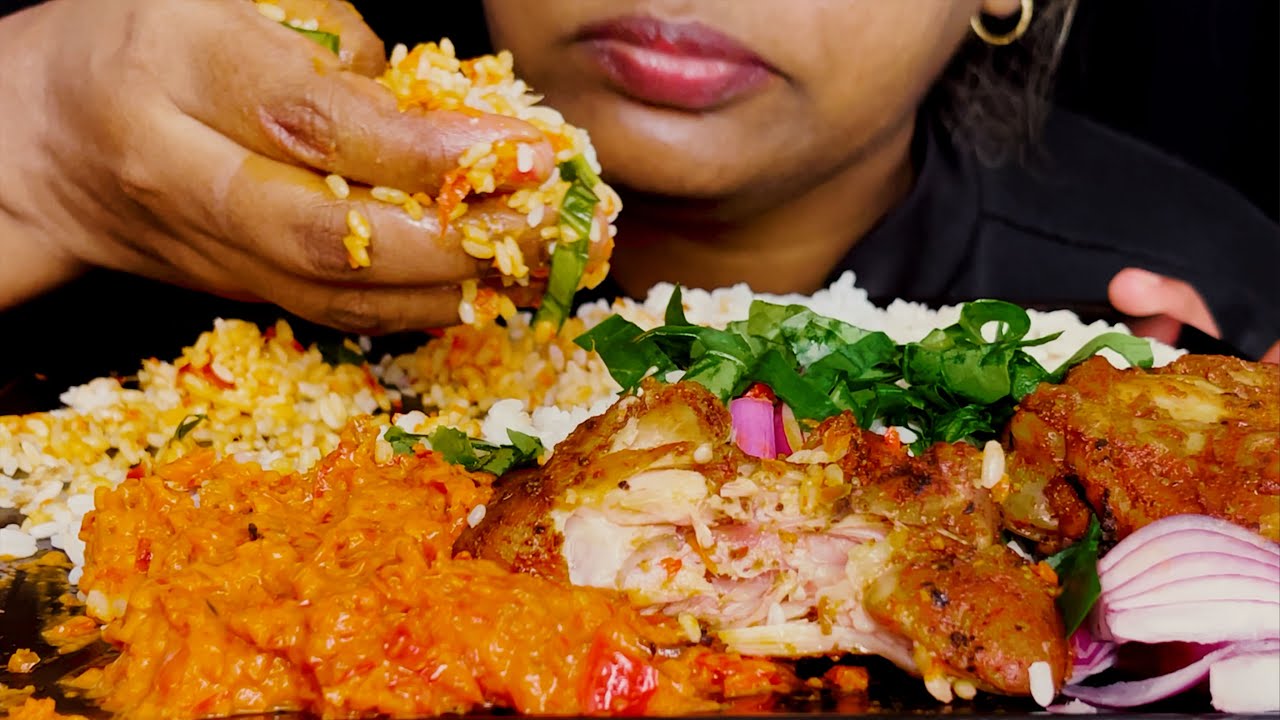 Insane Spicy Ghost Pepper Sambal With Chicken and Rice!
