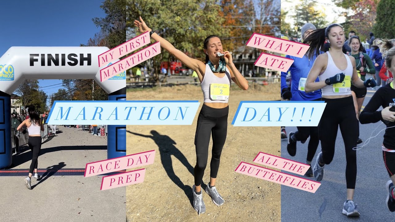 MARATHON DAY!!! My first marathon: Race day nerves, fueling strategy, post race food, and more!