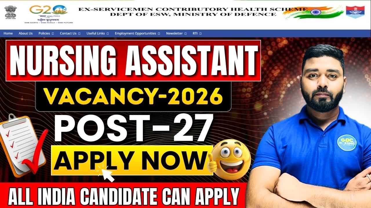 ECHS Nursing Assistant Vacancy | Eligibility, Salary, Selection