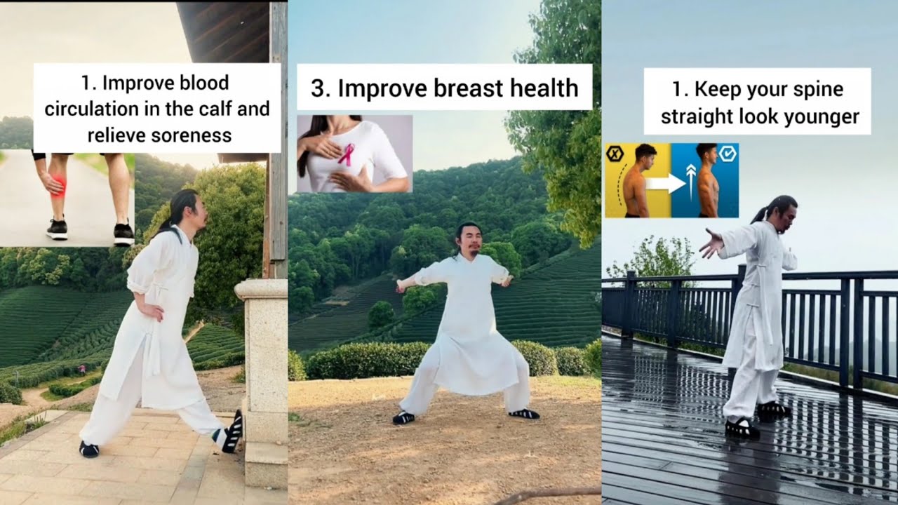 8 minutes 25 second Tai chi workout || keep your spine straight look younger || Wudang Zidong 