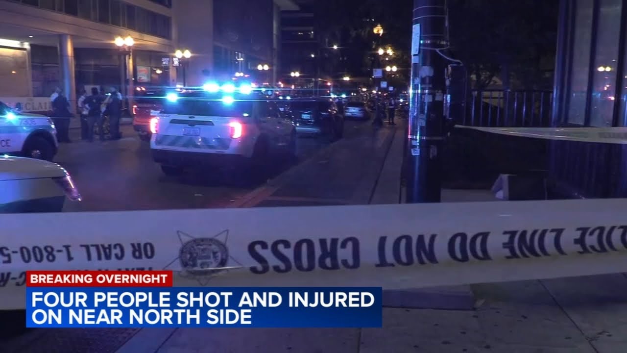 4 people shot in busy area on Near North Side, Chicago police say